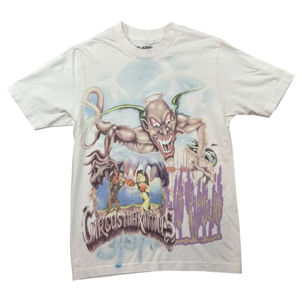 Travis Scott Utopia Circus Maximus Tour III 2024 Tee Shirt Mens Small White